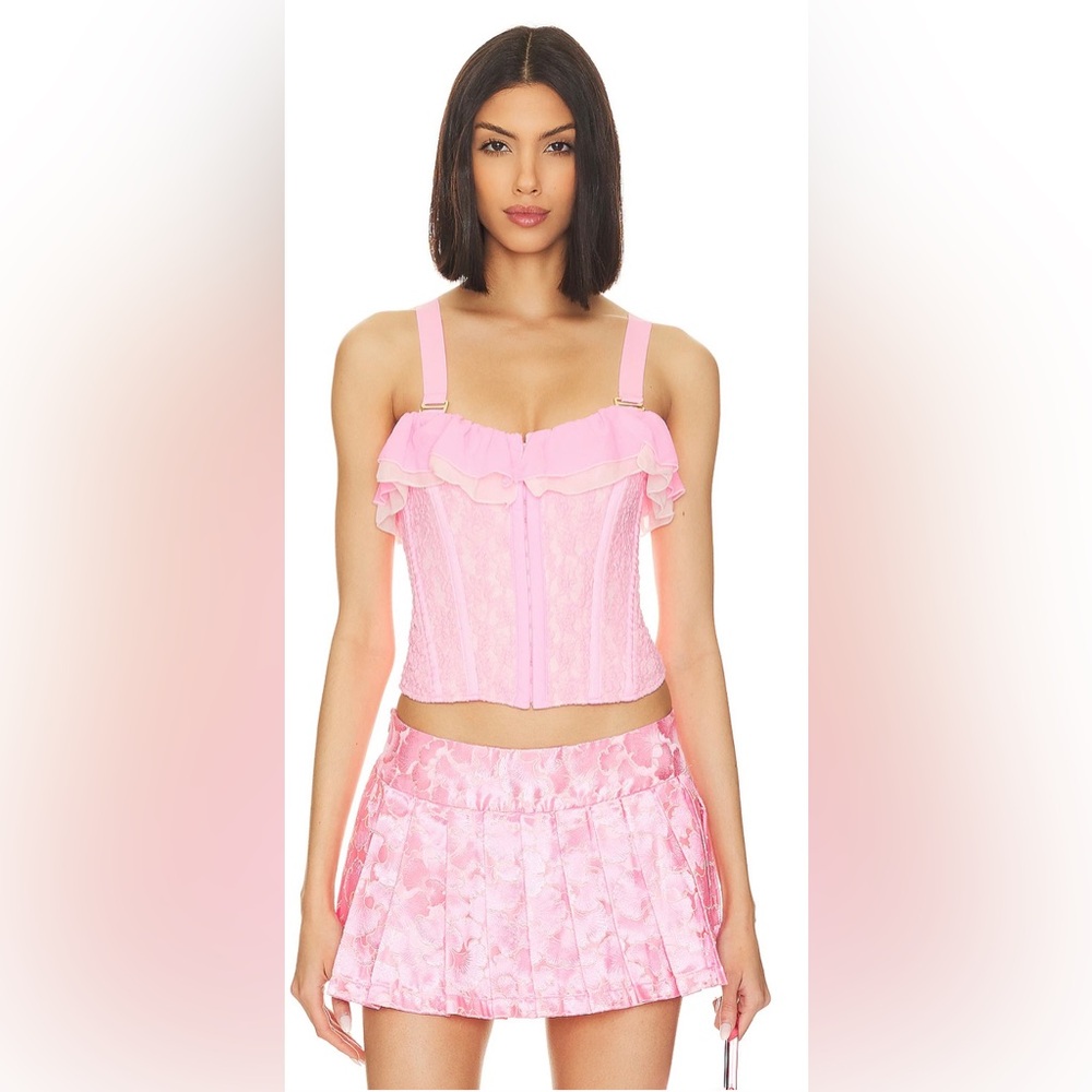 We are HAH x Revolve Seams Like A Princess Corset in Rose Quartz - Picture 3 of 14